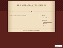 Tablet Screenshot of bizdoctor.wordpress.com