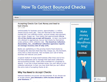 Tablet Screenshot of collectmychecks.wordpress.com
