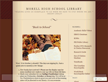 Tablet Screenshot of morellhighlibrary.wordpress.com