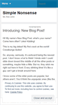 Mobile Screenshot of mysimplenonsense.wordpress.com