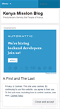 Mobile Screenshot of kenyamissionblog.wordpress.com