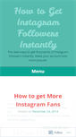 Mobile Screenshot of howtogetinstagramfollowersinstantly.wordpress.com