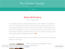 Tablet Screenshot of obrienfam.wordpress.com