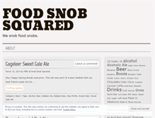 Tablet Screenshot of foodsnobsquared.wordpress.com