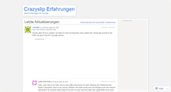 Desktop Screenshot of crazyslip.wordpress.com