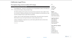 Desktop Screenshot of californialegalnews.wordpress.com