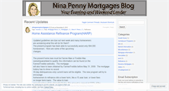 Desktop Screenshot of ninapennymortgages.wordpress.com