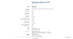 Desktop Screenshot of findingyogateacher.wordpress.com