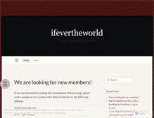 Tablet Screenshot of ifevertheworld.wordpress.com