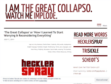 Tablet Screenshot of greatcollapso.wordpress.com