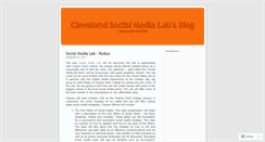 Desktop Screenshot of clevelandsocialmedialab.wordpress.com