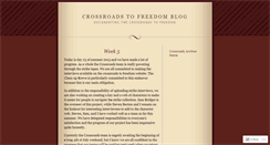 Desktop Screenshot of crossroadstofreedom.wordpress.com