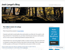 Tablet Screenshot of joshualangel.wordpress.com