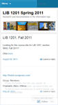 Mobile Screenshot of lib1201spring2011.wordpress.com
