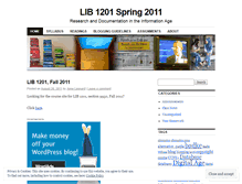 Tablet Screenshot of lib1201spring2011.wordpress.com