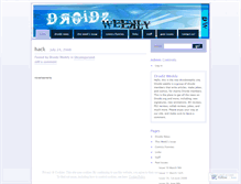 Tablet Screenshot of droidzweekly.wordpress.com