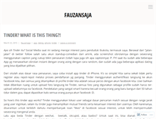 Tablet Screenshot of fauzansaja.wordpress.com