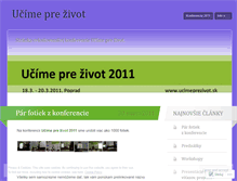 Tablet Screenshot of konferenciaucimeprezivot.wordpress.com