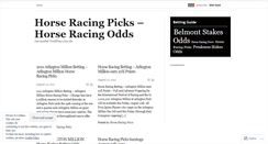 Desktop Screenshot of horseracingpicksodds.wordpress.com