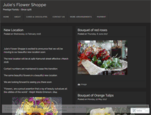 Tablet Screenshot of juliesflowershoppe.wordpress.com