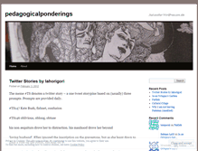 Tablet Screenshot of pedagogicalponderings.wordpress.com