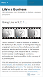 Mobile Screenshot of lifesabusiness.wordpress.com