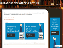 Tablet Screenshot of bibliotecaseleitura.wordpress.com