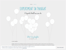 Tablet Screenshot of experimentinthought.wordpress.com