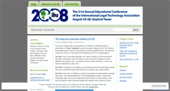 Desktop Screenshot of ilta08conference.wordpress.com