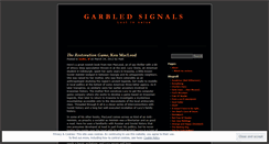 Desktop Screenshot of garbledsignals.wordpress.com