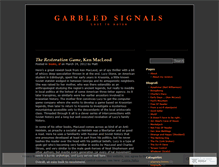 Tablet Screenshot of garbledsignals.wordpress.com