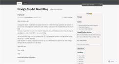 Desktop Screenshot of craigsmodelboats.wordpress.com