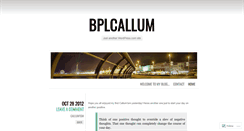 Desktop Screenshot of bplcallum.wordpress.com