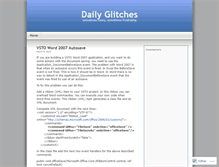 Tablet Screenshot of dailyglitch.wordpress.com