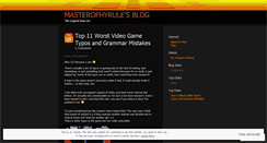 Desktop Screenshot of masterofhyrule.wordpress.com