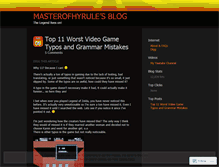 Tablet Screenshot of masterofhyrule.wordpress.com