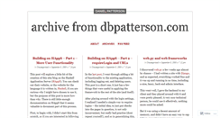 Desktop Screenshot of dbpattersonarchive.wordpress.com