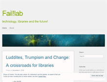 Tablet Screenshot of faillab.wordpress.com