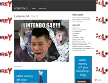 Tablet Screenshot of coreyfolo.wordpress.com