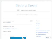 Tablet Screenshot of bloodandbones.wordpress.com