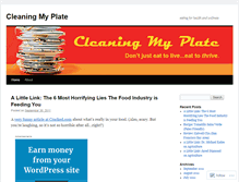 Tablet Screenshot of cleaningmyplate.wordpress.com
