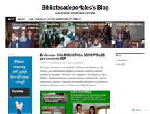 Tablet Screenshot of bibliotecadeportales.wordpress.com