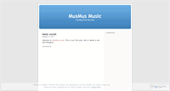 Desktop Screenshot of musmusmusic.wordpress.com