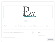 Tablet Screenshot of fashionatplay.wordpress.com