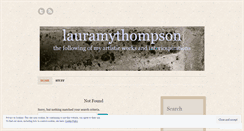 Desktop Screenshot of lauramythompson.wordpress.com