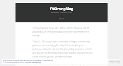 Desktop Screenshot of fitstrongblog.wordpress.com