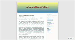 Desktop Screenshot of aliceandhenke.wordpress.com