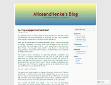 Tablet Screenshot of aliceandhenke.wordpress.com