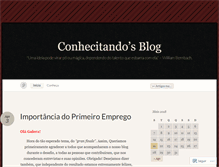 Tablet Screenshot of conhecitando.wordpress.com