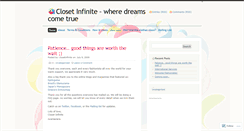 Desktop Screenshot of closetinfinite.wordpress.com